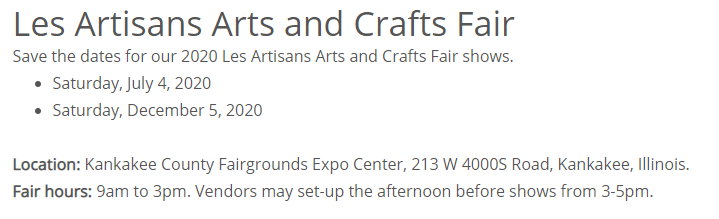 Les Artisans Arts & Crafts Fair
